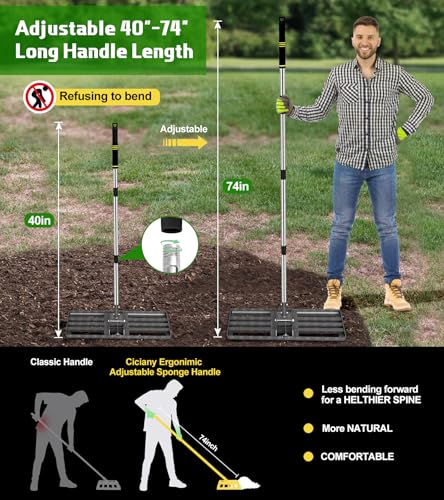 Lawn Leveling Rake 30x10, 6.2FT Heavy Duty Yard Leveler for Dirt & Soil