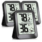 AyayaBoss 3 Pack Room Thermometer Indoor Hygrometer - color: black