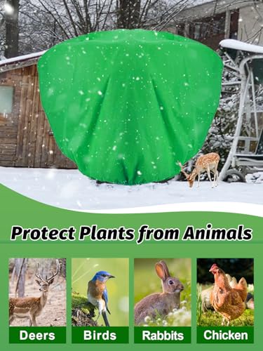 ANPHSIN 2 pcs 9.8ft x 9.8ft Extra Large Plant Covers Freeze Protection
