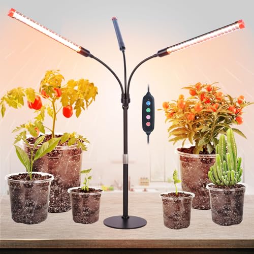 FRGROW 3Head Tabletop Grow Lights for Indoor Plants, Seed Starting, Veg - size: Desk-3Head-27W