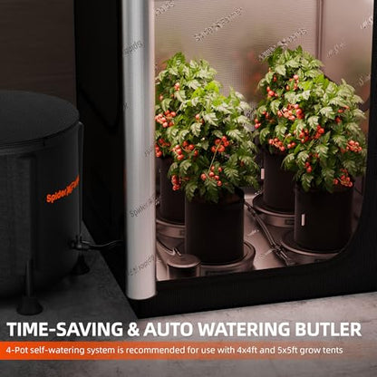 Spider Farmer 4 Pot Gravity-Fed Self Watering System, Automatic Watering
