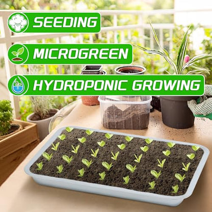 6 Pack Sprouting Tray Kit Seed Starter Tray Plant Germination Trays
