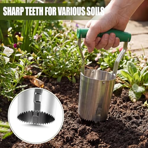SiliFine 3 Sizes Bulb Planter Set, 4.5, 3.7, 2.8 Inch, Depth Markers