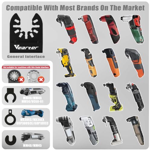 7PCS Diamond Oscillating Tool Blade Kit, for Grit Grout Removal