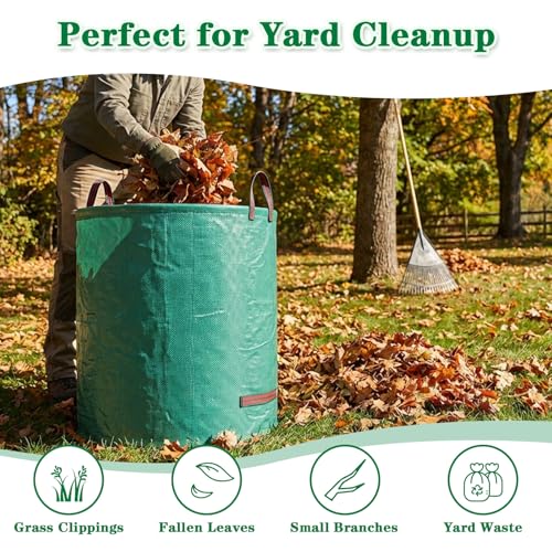 FEED GARDEN 72 Gallon Reusable Yard Waste Bags, 3 Pack