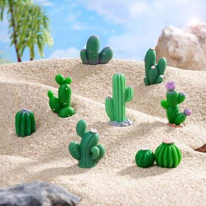 11 PCS Mini Resin Cacatus Plants, Fairy Garden Accessories, Miniature Figurines, Micro Landscape Ornaments - color: Cacatus