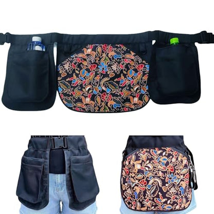 Garden Apron for Women with 5 Pocket, Adjustable Gardening Belt, Waitress Server Apron with Multiple Pockets, 1 Piece