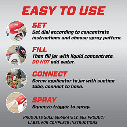 Ortho Dial N Spray Hose-End Sprayer for Liquid Weed and Insect Killer,Fungicide,Fertilizer with 14 Dilution Settings,(Pack of 6) - size: 6 Pack