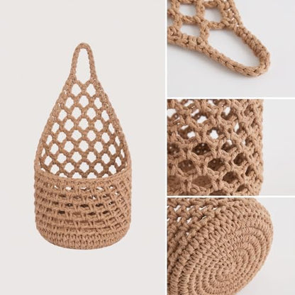 2 Packs 6 inch Macrame Wall Plant Hangers Pot Cotton Wall Planters