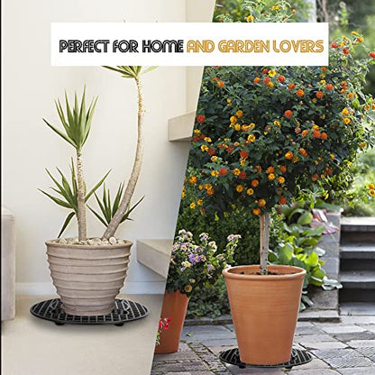 6 Pcs Big Potted Plant Stands, 12 Inch Patio and Deck Floor Protector