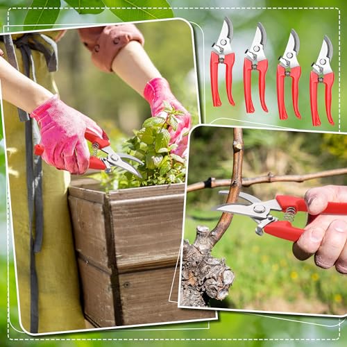 Chumia 30 Pack Garden Shears Flower Clippers for Plant Cutting, Orange - color: Orange