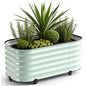 DaisyVibe 21" Rolling Raised Garden Bed with Water Reservoir Base - color: Green, size: 31.5"Lx15.7"Wx21"H