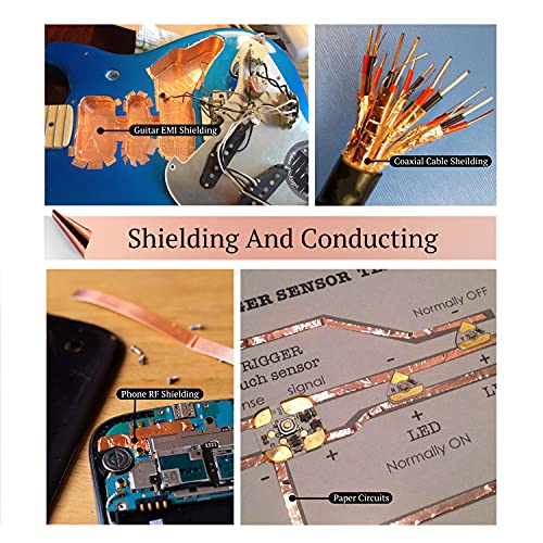 CHANZON Copper Foil Tape 50mm 2inch x 66ft Double Sided Conductive Adhesive - size: 8) 2inch x 66ft