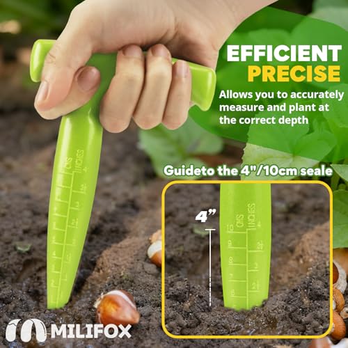 Seed Planter Tool, T-Handle Seed Dibber, Light Green, 2 Pack - color: Light Green, 2-Pack