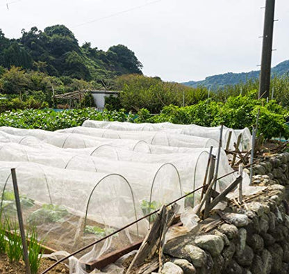 Garden Netting Pest Barrier: 10'x100' Fine Bug Netting - size: 10'x100'