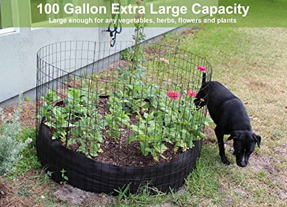 Feitore Fabric Raised Garden Bed, 2 Pack 100 Gallon Plant Grow Bags