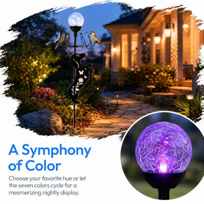 Solar Wind Spinner with Multi Color Changing LED Light - color: Dachshund