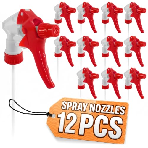 Spray Bottle Nozzle Replacement 12 Pack, Fits 8-32oz Bottles (Red) - color: 12 Pcs Red