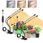 Grow Lights for Indoor Plants, Full Spectrum Dual-Head Clip Plant Lights - size: Red+White-2 Head 2 Pack