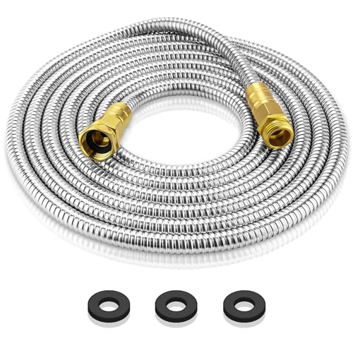 Rosy Earth Garden Hose 15 FT, 304 Stainless Steel Metal Water Hose - size: 15FT