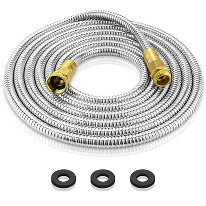 Rosy Earth Garden Hose 15 FT, 304 Stainless Steel Metal Water Hose - size: 15FT