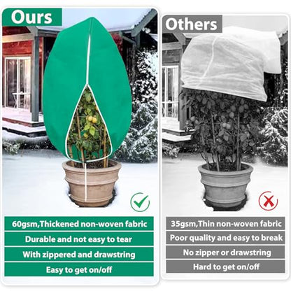 4 Pack Plant Covers Freeze Protection, 32"X24" Frost Blankets for Winter - size: 4PCS-32" X 24"