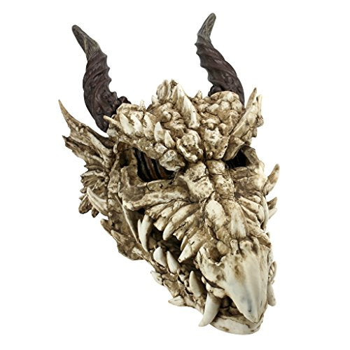 Design Toscano Stoker's Moors Dragon Skull Gothic Garden Statue, Large, 26 Inch, Polyresin, Full Color - style: Moors Dragon