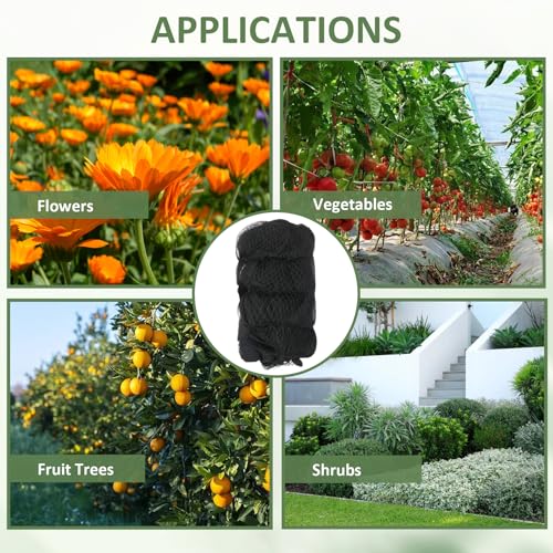 Heavy Duty Garden Netting with 5/8" Mesh, 50x50 Ft Extra Strong Woven Poultry Netting Plant Protection Netting for Fruit Trees, Vegetables & Flowers, Animal Fencing Against Birds, Deer, Poultry - size: 50ft x 50ft