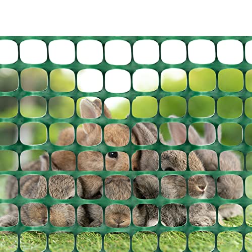 DOEWORKS Plastic Safety Fence, 4 ft x 100 ft Barrier Netting, Green - color: Green