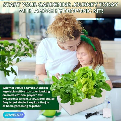 Hydroponics Growing System Kit with Air Pump, Bubble Stone