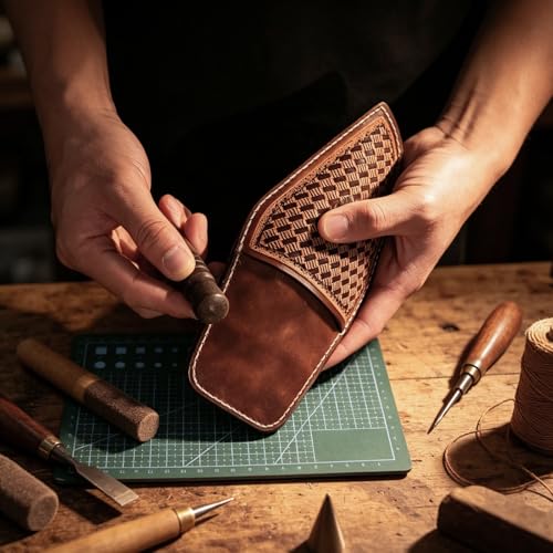 Leather Tool Sheath for Ratchet Pruning Shears, Garden Secateurs Heavy Duty