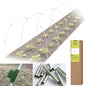 24 PCS Garden Hoops for Raised Beds, RIFNY Greenhouse Hoops Kit Long Grow Tunnel for Row Cover, Rust-Free Fiberglass Garden Support Poles for Insect Mesh Netting Freeze Plant Cover Frame - style: 24Pcs-White-0.24" Dia