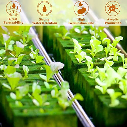 Legigo 1 Inch Rockwool Cubes Seed Starter Plugs for Hydroponics, 200 Plugs - color: 4 Sheet, size: 1" Plugs