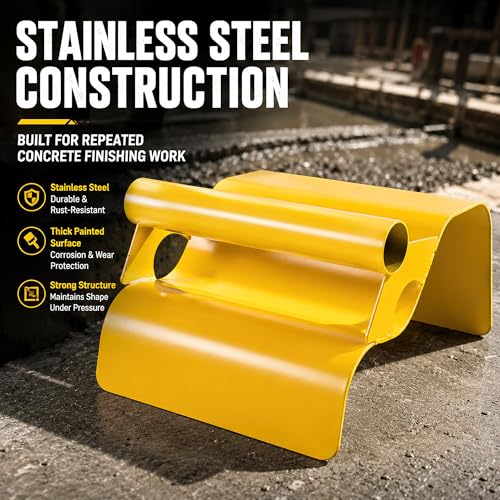 Concrete Curb Trowel, Stainless Steel Curb Tool with Putty Knife