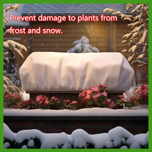 Plant Cover Freeze Protection, Winter Plant Covers, Plant Frost Cover, Tree Plant Freeze Protection Covers, Planter Plant Winter Frost Blanket with Zip Drawstring,2 Pack (39.3x17.7x15.7INCH) - size: 39.3*15.7*17.7（4-PACK)