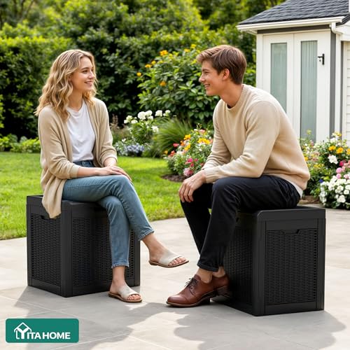 YITAHOME 32 Gallon Deck Box - color: Black, size: 32 Gallon Standard