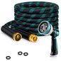 Garden Hose 25FT, Ultra Lightweight with 10-Function Nozzle - color: Blue