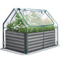 Quictent 4x3x2ft Galvanized Raised Garden Bed with Cover - color: Clear, size: 4 x 3 x 2 ft