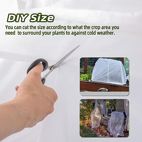CJGQ 10x50ft Plant Covers Freeze Protection- Frost Cloth Blanket Floating Row Cover for Winter 0.9 oz/yd