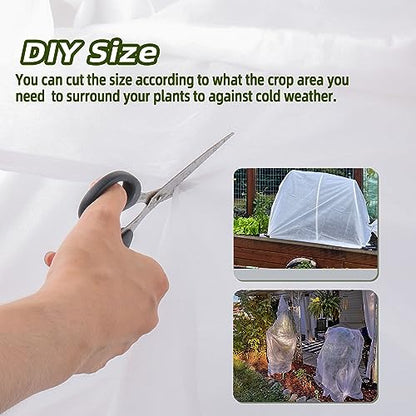 CJGQ 10x50ft Plant Covers Freeze Protection- Frost Cloth Blanket Floating Row Cover for Winter 0.9 oz/yd