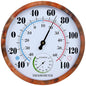 10 Inch Indoor Outdoor Thermometer Hygrometer Combo - color: Brown