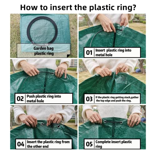 2 Pack 137 Gallons Reusable Yard Waste Bags Lawn Leaf Bags - style: 2pcs 137 gallons bags with double bottom