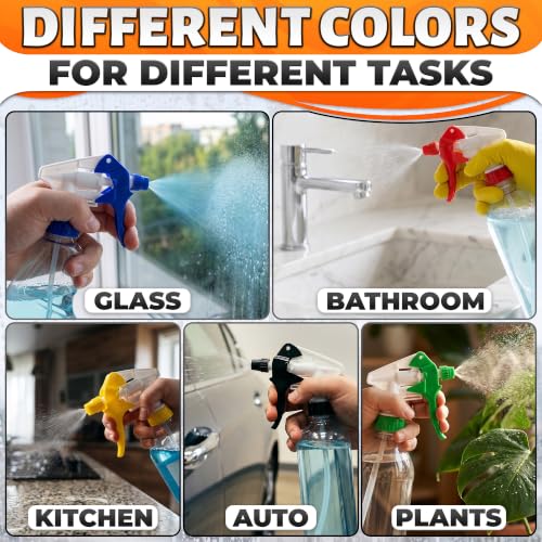 Spray Bottle Nozzle Replacement 5 Pack, 8-32oz Bottles (Multicolor) - color: 6 Pcs Multicolor v1