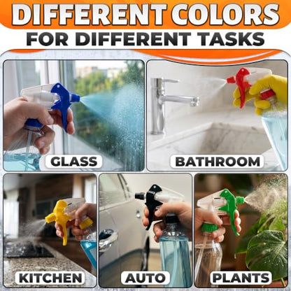Spray Bottle Nozzle Replacement 5 Pack, 8-32oz Bottles (Multicolor) - color: 6 Pcs Multicolor v1