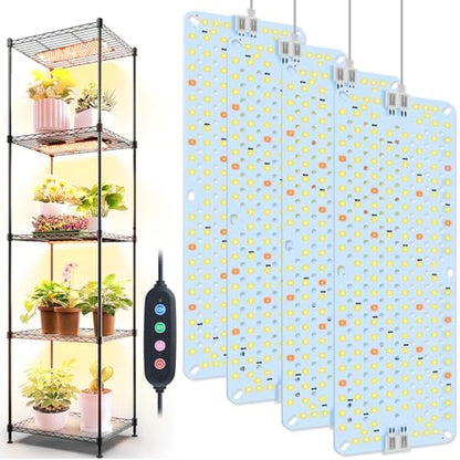 4-Pack Panel Grow Lights for Seed Starting,Veg, Bonsai,Seedling - size: Panel Grow Light(4Pack)