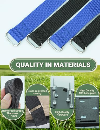 Lawn Aerator Shoes, Soil Aerator Grass Tool with Dual Hook & Loop Straps - color: Black&Silver