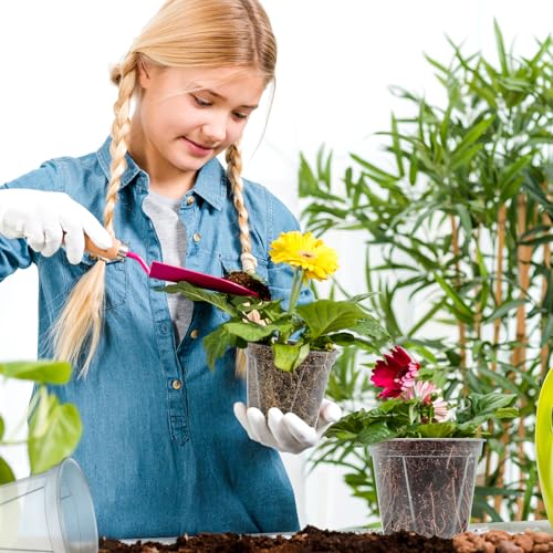 11" Clear Plant Nursery Pots with Drainage Plastic Orchid Pots 10 Pack - size: 11 inch