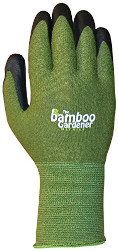 Bellingham C5371M The Bamboo Gardener Work Gloves, Made of Sustainable Bamboo Rayon Fiber, Durable Nitrile Palm and Fingers, Medium, Green - size: Medium (Pack of 1)