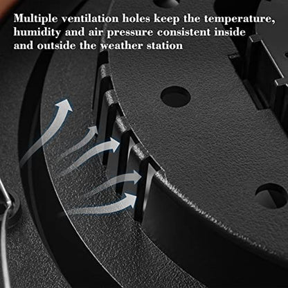 8 in Steel Barometer Thermometer Hygrometer Weather Station Wall Mounted