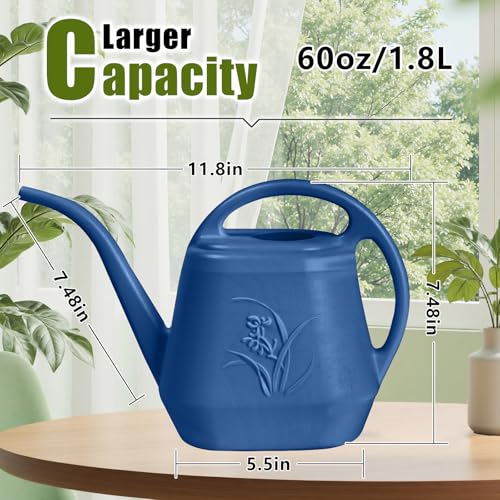 Plastic Watering Can Grip -1/2 Gallon - Blue - color: Blue
